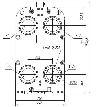 Габаритный чертёж ТПлР S70 IS.02.