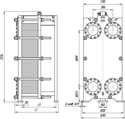 Пластинчатый теплообменник ЭТРА ЭТ-065с | Интернет-магазин TEPLOOBMENNIC.RU